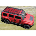 Low profile roof rack for hummer