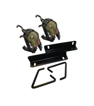 cargo ratchet strap tie down system for jerry cans