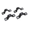 a group of black metal clamps