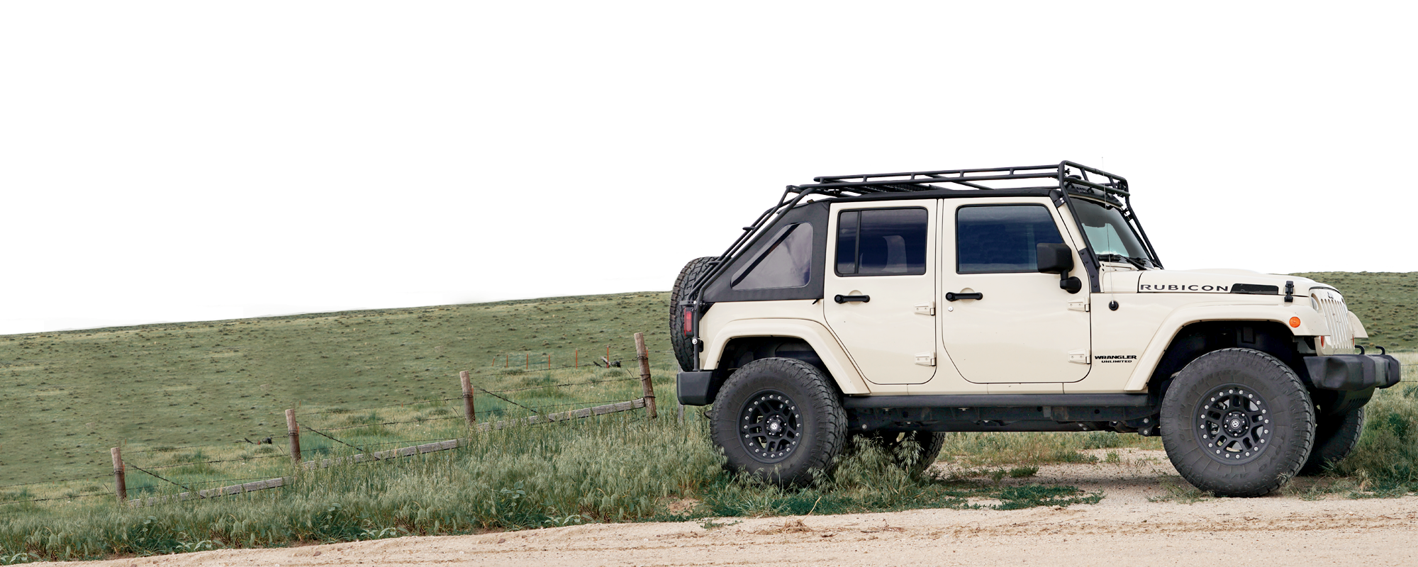 gobi jeep jk45 stealth roof rack side with rear ladders GOBI Racks