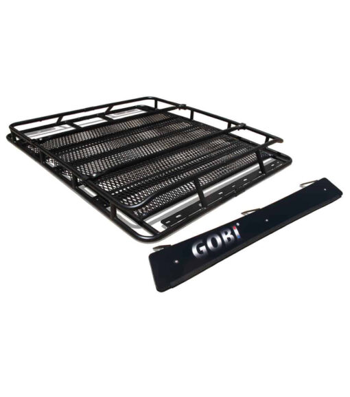 a black metal rack with a white background