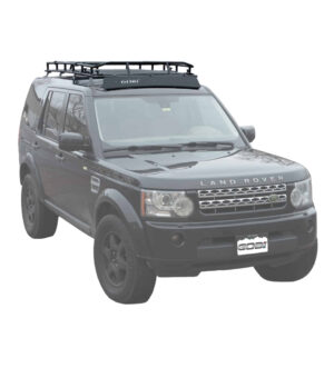 a black suv with a rack on top