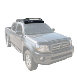 a grey truck with a rack on top