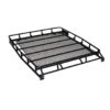 a black metal mesh rack