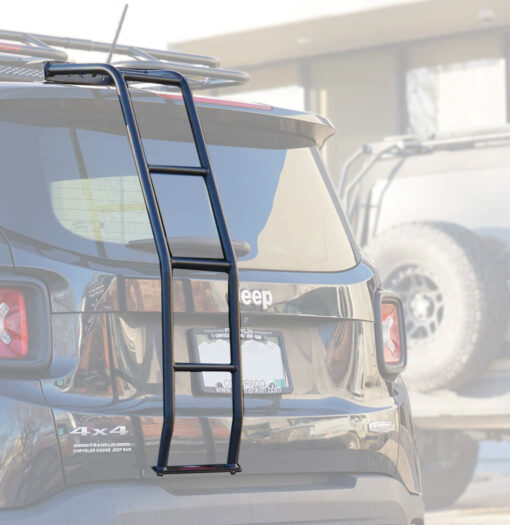 a black ladder on a car