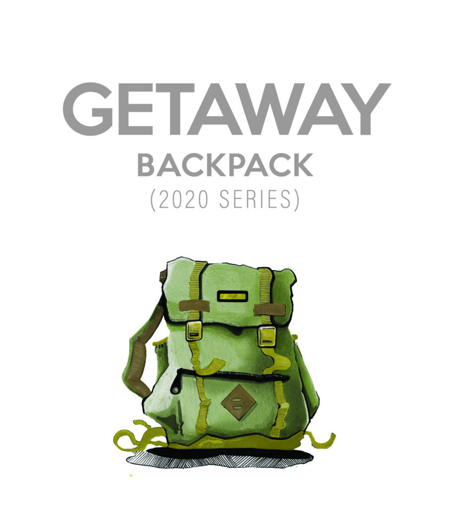 Getaway Backpack Graphitewith Tan Webbing - GOBI Racks