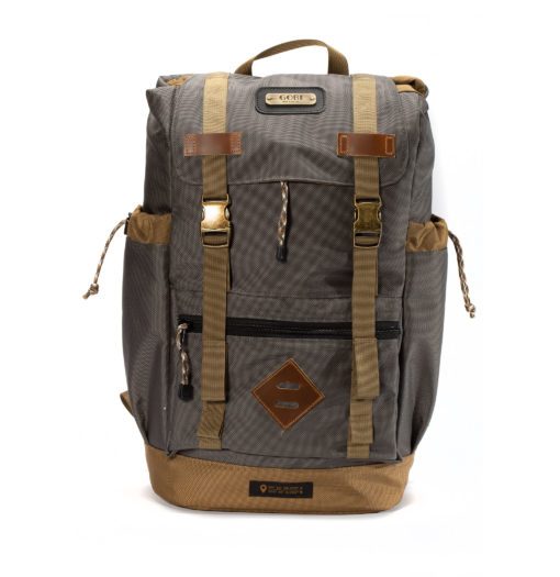 Gobi get-away backpack graphite grey tan