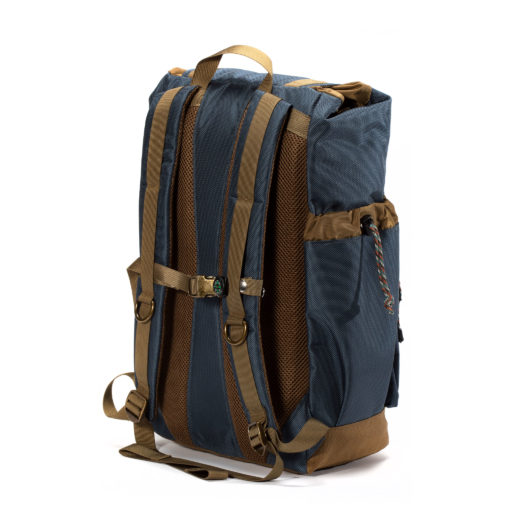 Gobi backpack getaway gun metal blue and tan