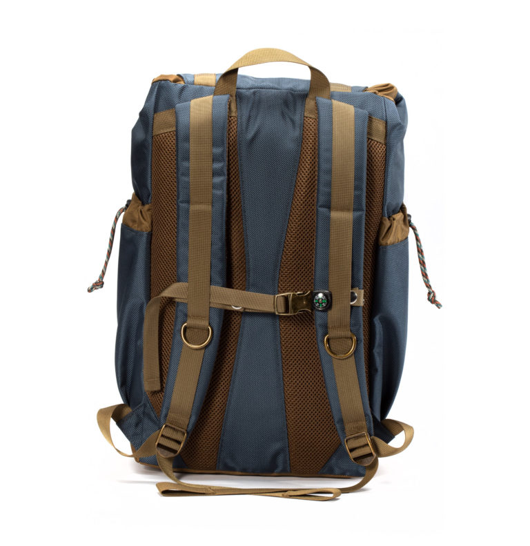 Getaway Backpack Gun Metal Blue with Tan bing GOBI Racks