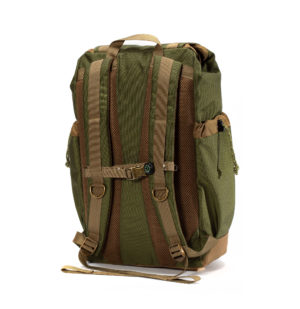 Getaway Backpack Olive Drab Green with Tan Webbing - GOBI Racks