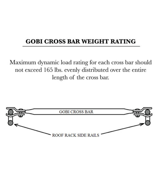 GOBI Adjustable Cross Bar Weight Rating