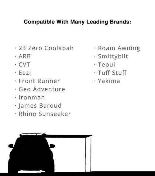 Awning bracket compatible brands 01 <b>toyota landcruiser 100<br>arb awning brackets </b><br><font color="dodgerblue">· stealth(click for compatibility list)</font>
