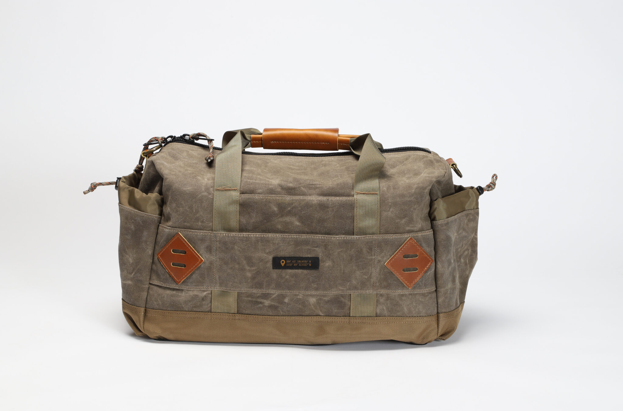 GOBI Duffel Bag Wax Canvaswith Tan bing GOBI Racks