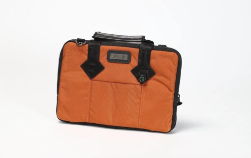 Img 7431 scaled <b>gobi laptop bag <br>texas orange </b><br>with black webbing