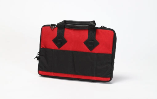 Img 7434 scaled <b>gobi laptop bag <br>fiery red</b><br>with black webbing