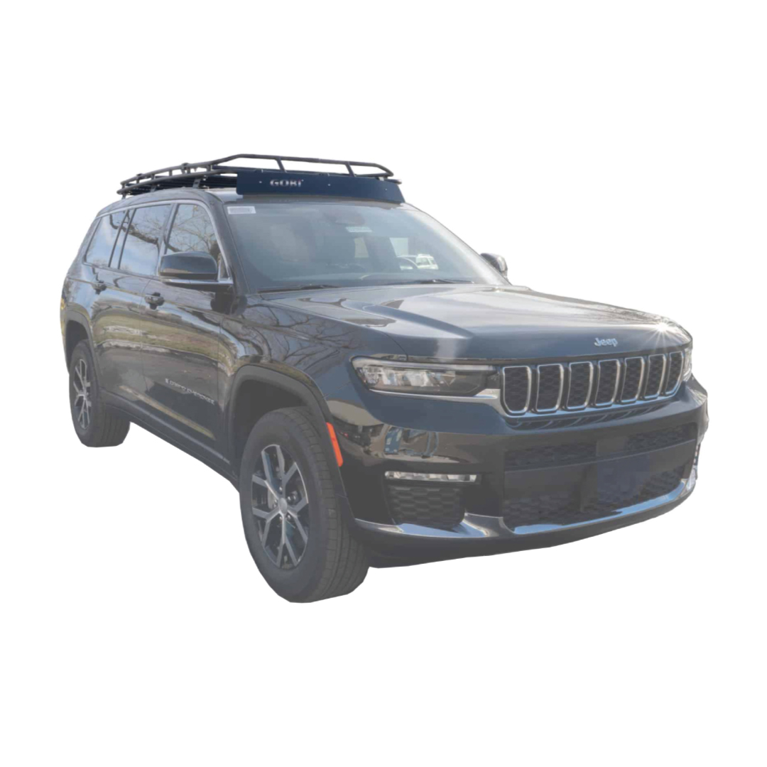 Jeep Grand Cherokee L 3-Row Low-Profile Roof Rack Multi Light with Sunroof  - Stealth - GOBI Racks