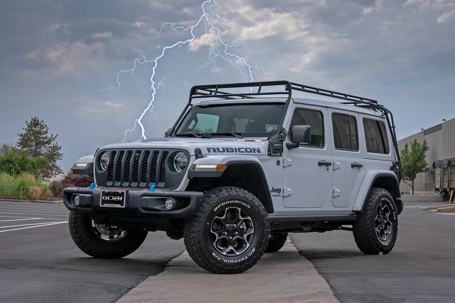 Jeep Wrangler 4xe SkyOne Touch Power Top Stealth Rack 40" LED Light-bar | GOBI Racks Jeep Wrangler 4xe SkyOne Touch Power Top Stealth Rack 40" LED Light-bar - Image 17