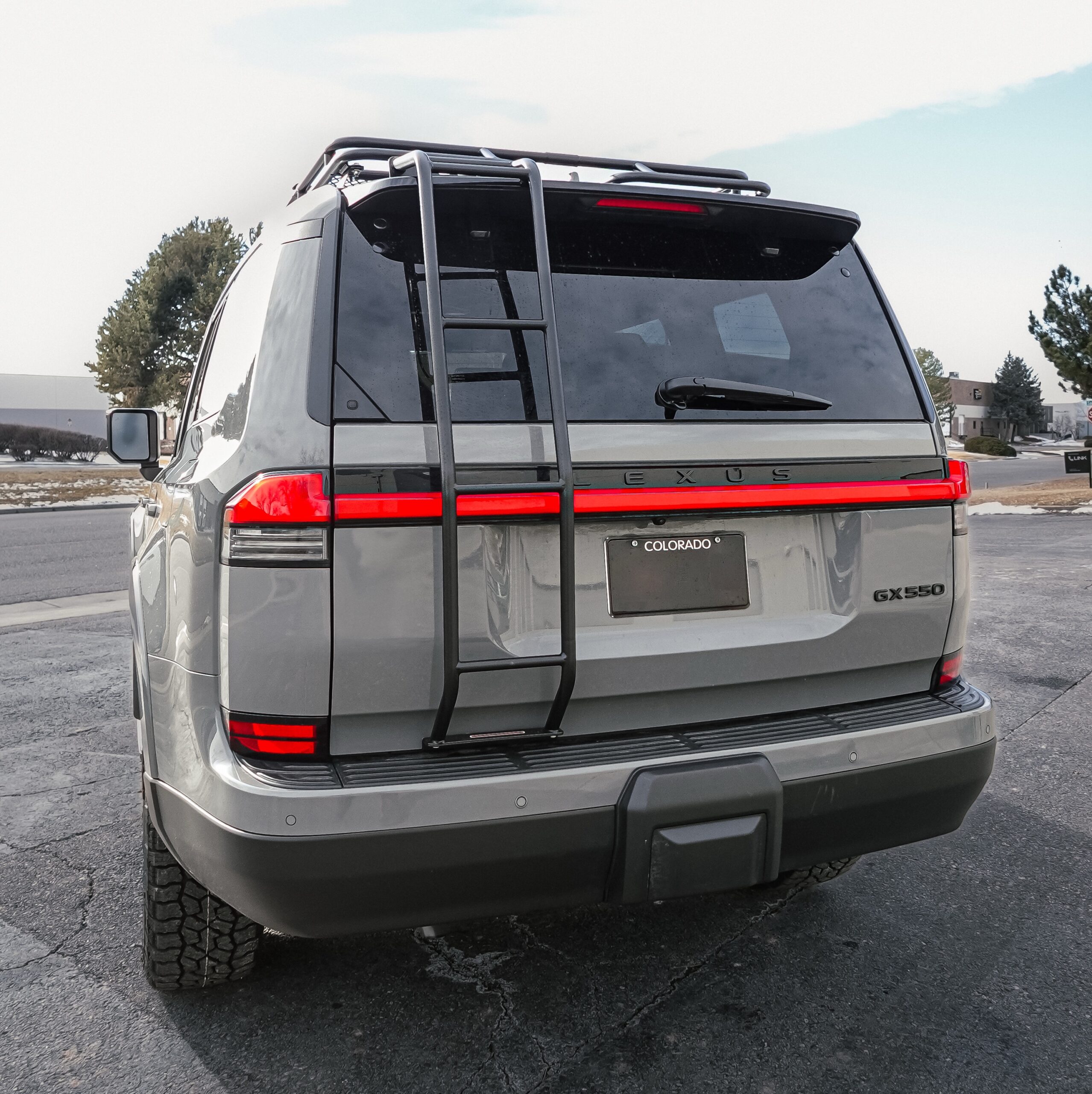 Lexus GX550 GOBI Rear Driver Side Ladder | GOBI Racks Lexus GX550 with GOBI Driver Side Ladder – Seamless Fit, No-Drill Installation
