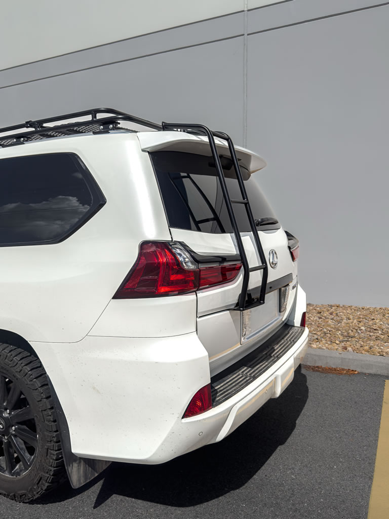 Premium Lexus LX570 GOBI Rear Ladder – Driver Side | No-Drill, Easy Access Roof Solution | GOBI Racks Lexus LX570 ladder by GOBI